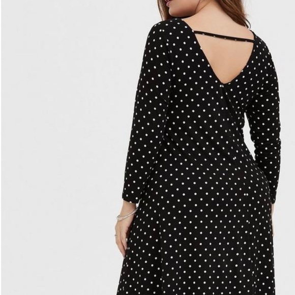 Torrid polka dot soft jersey trapeze dress 3x - Picture 2 of 6